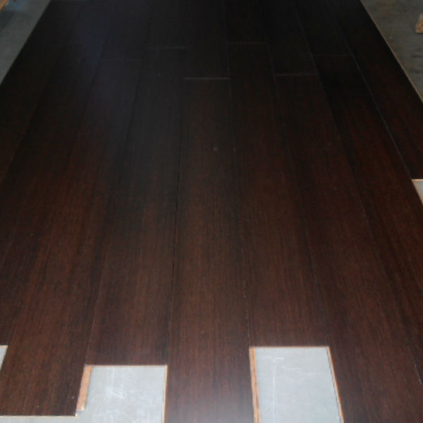 Engineered bamboo strand woven dark parquet