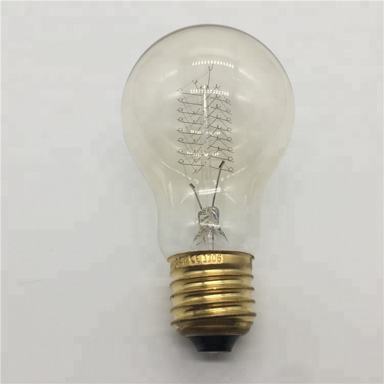 Vintage Decoration A60 Edison Bulb Clear And Golden Glass 25 40 60W Incandescent Light Bulb