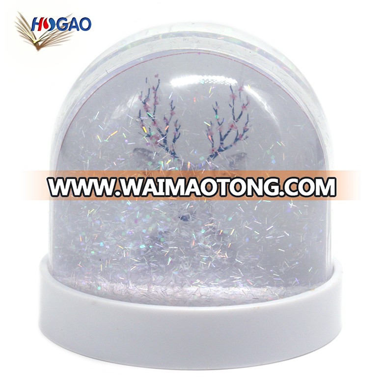 OEM cheap plastic acrylic photo frame snow globe for custom plastic water globe