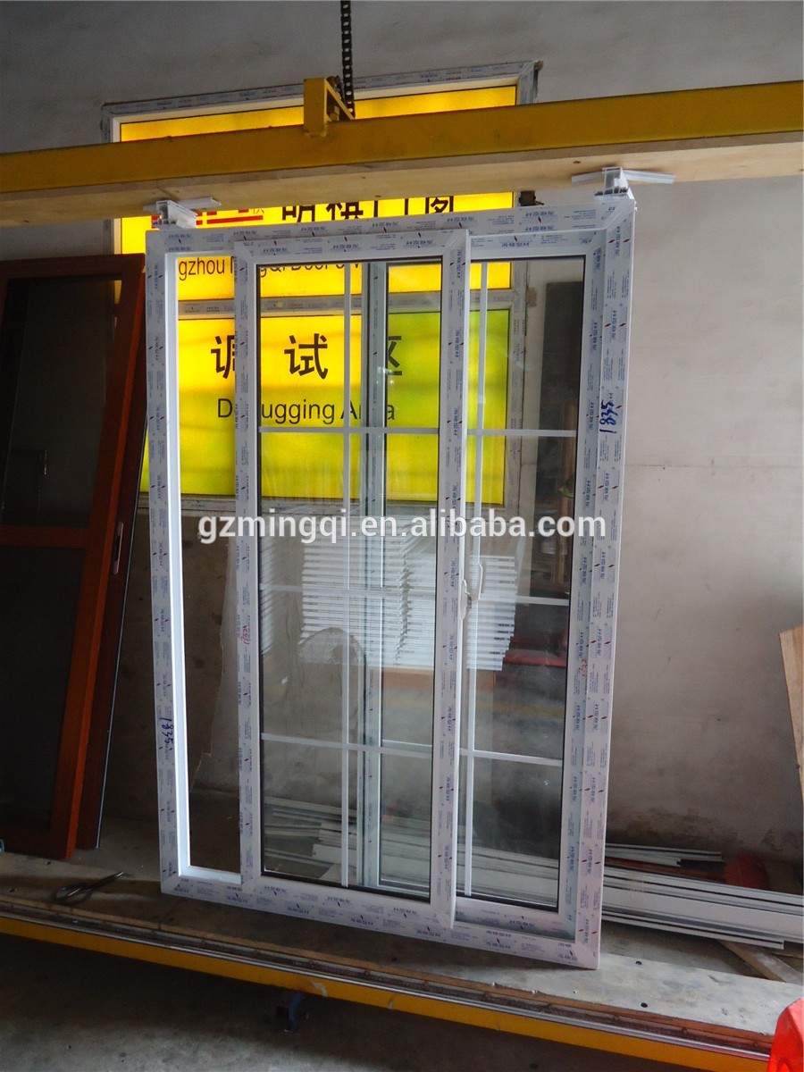 China modern grill design pvc kitchen sliding doors