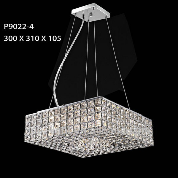 new design iron and rectangular crystal chandelier