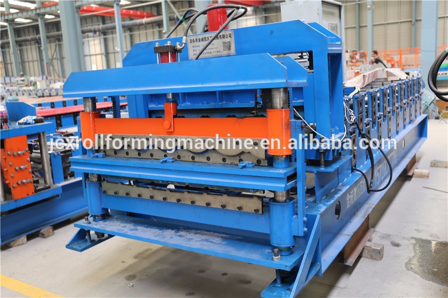 Aluminum Roofing Sheet Roll Forming Machine Double Layer Metal Tile Making Machine In China