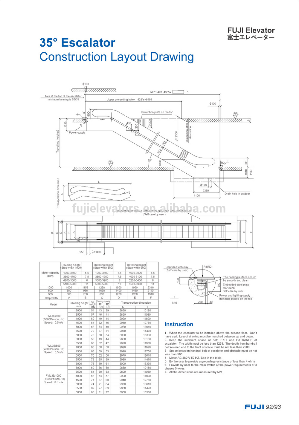 FUJI Public transport type escalator Cost