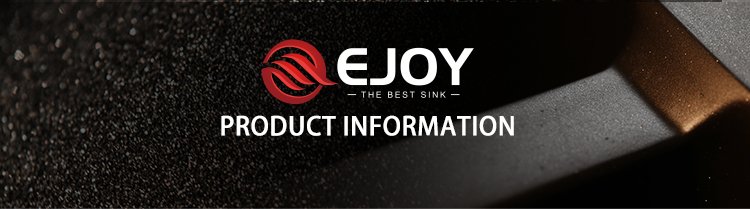 EJOY High Quality kitchen sink quartz OEM/ODM composite quartz kitchen black sink