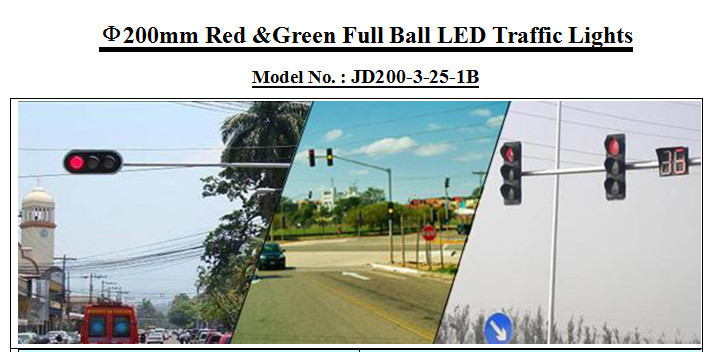 PC 200mm LED traffic lights full ball without lens