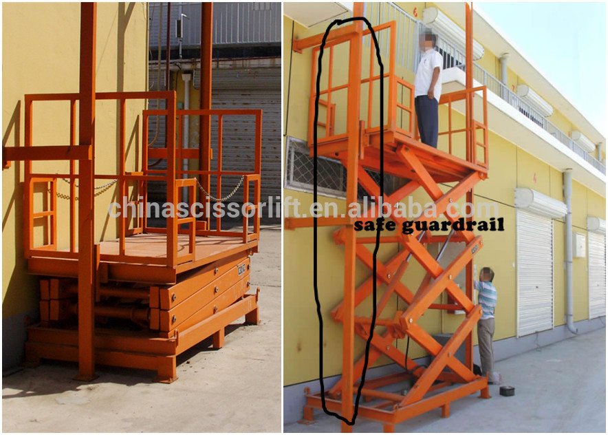 2000Kg hydraulic lift work table in workshop