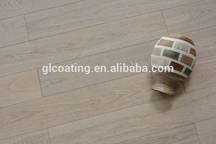 Chinese Ash Engineered Wood Flooring Prefinished 15mm Thick Brushed UV Lacquer