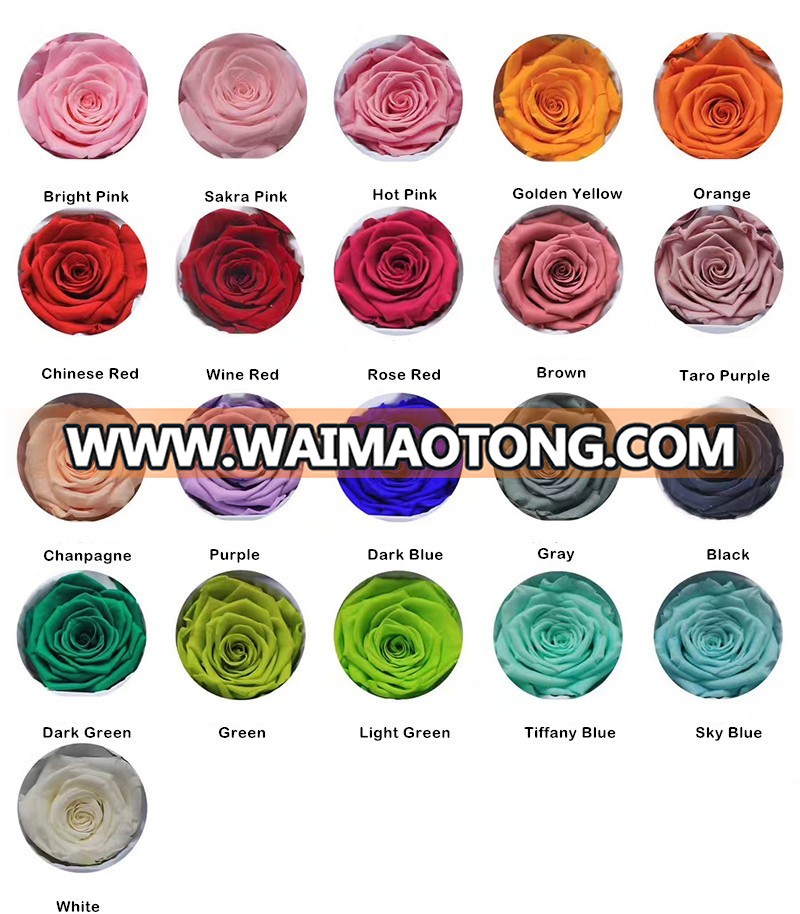 Wholesale cosmetic raw material preserved black magic roses flower