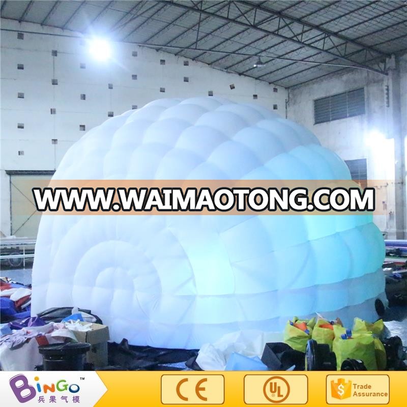 party led light inflatable air half dome tent/customized party inflatable/Portable half moon inflatable tent for party