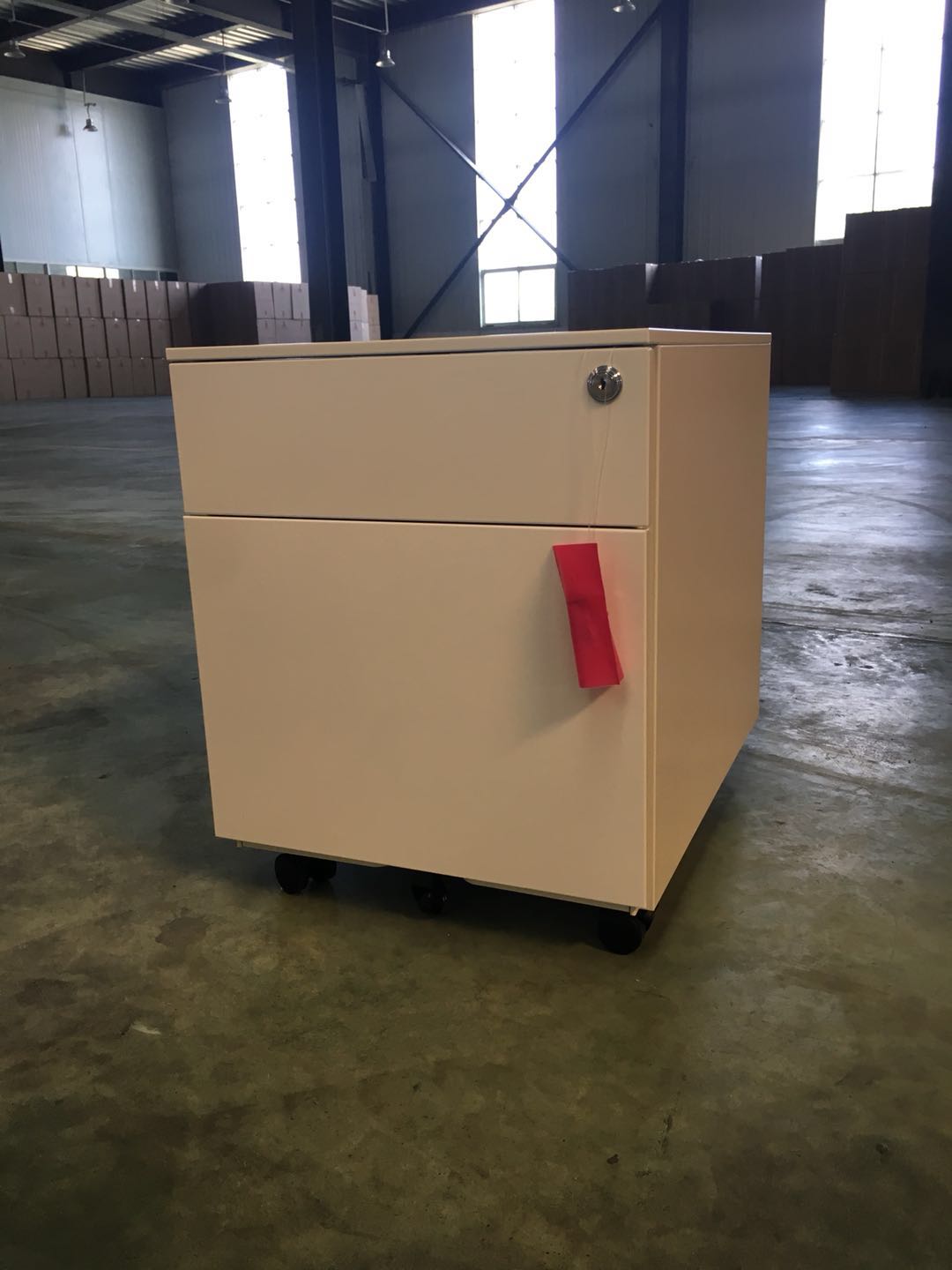 Luoyang factory manufacture assembled steel mobile pedestal cabinet with 2 drawer