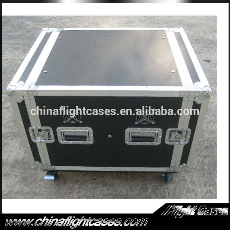 8U Amplifier Anti Shock Protective Flight Road Case, 25" body depth