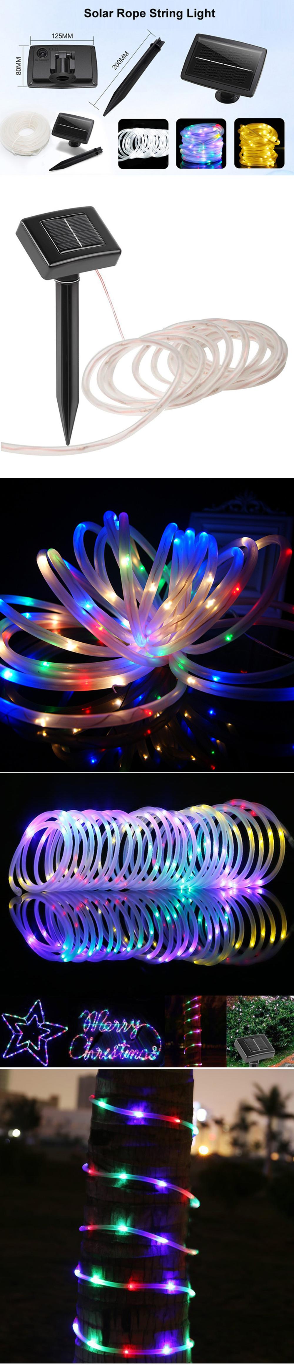 2018 New waterproof solar powered christmas lights outdoor