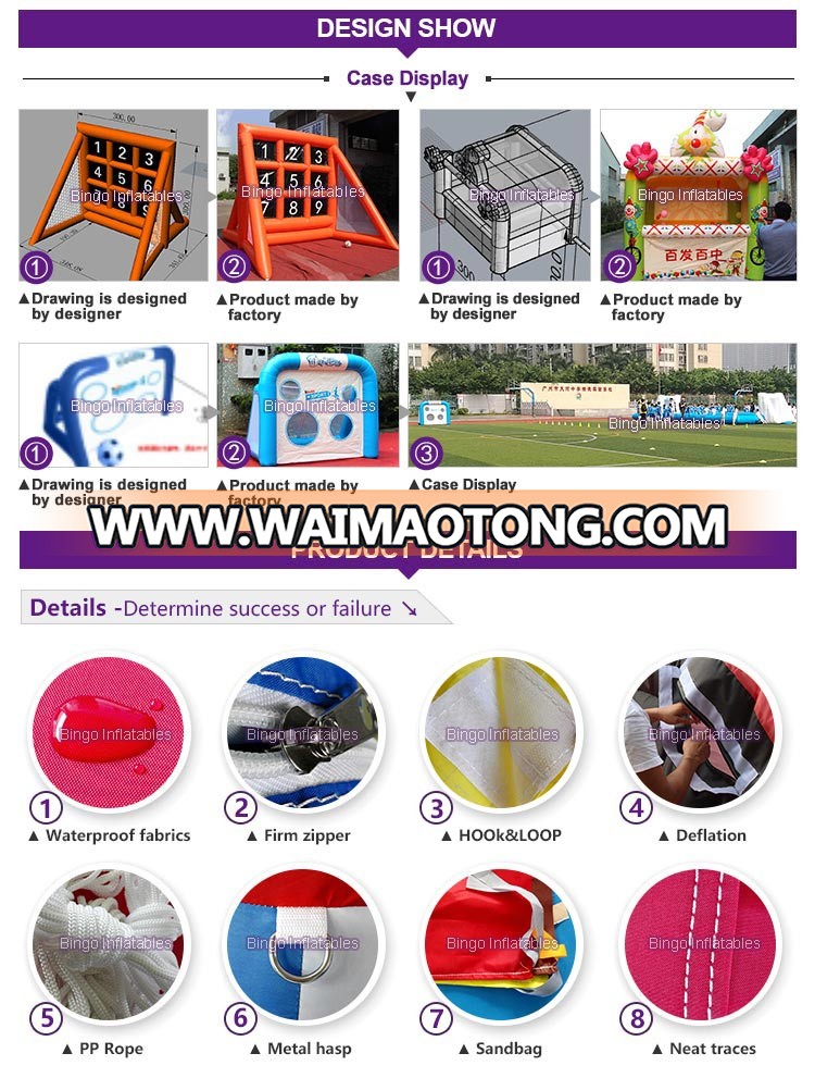 Hot selling portable inflatable sport soccer goals with low price