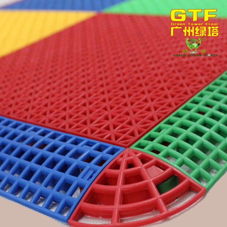 Outdoor interlocking floor tiles plastic flooring for kindergarten