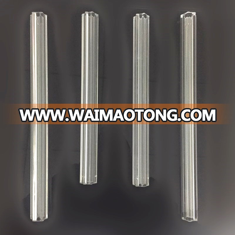 Wholesale decorative crystal glass rod parts for chandeliers lighting