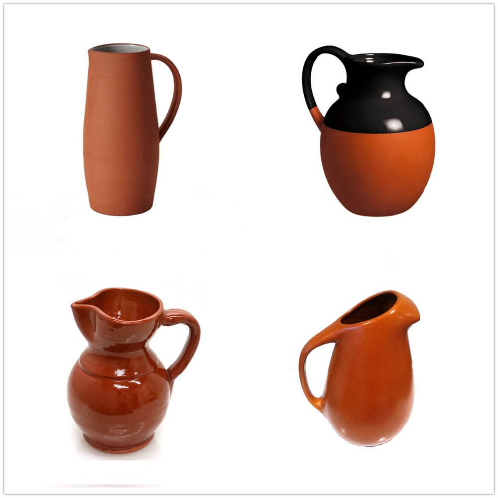 Wholesale White Glazed Terracotta Beer Pitcher