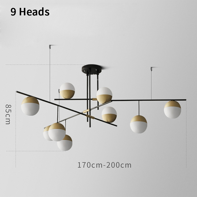 Modern Indoor Luxury Decorative pendant light Creative Personality Glass Ball China Chandelier