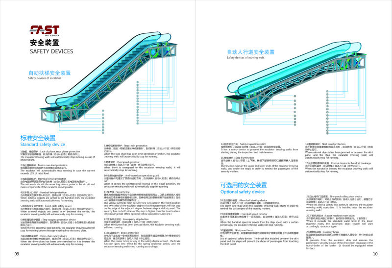 30 --35 degree High-tech Energy Saving Mechanical Commercial  Escalator