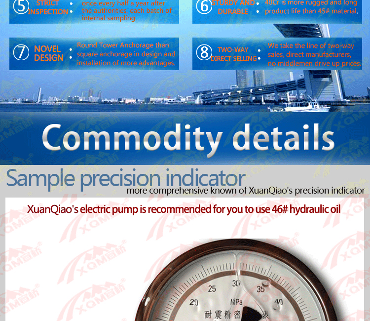 High quality precision mechanical measuring test indicator oil pump precision indicator for prestressed