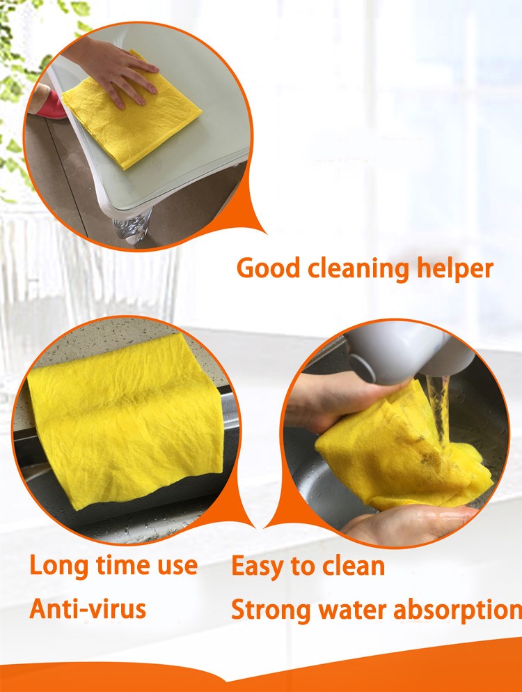 Kitchen magic cleaning cloth/wipes (needle punched nonwoven microfiber cleaning cloth)