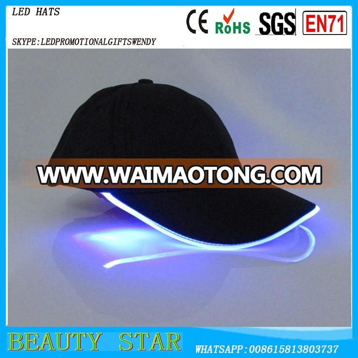 Promotion LED hat,new fashion Led flashing hat for party,Logo customized led hats China factory