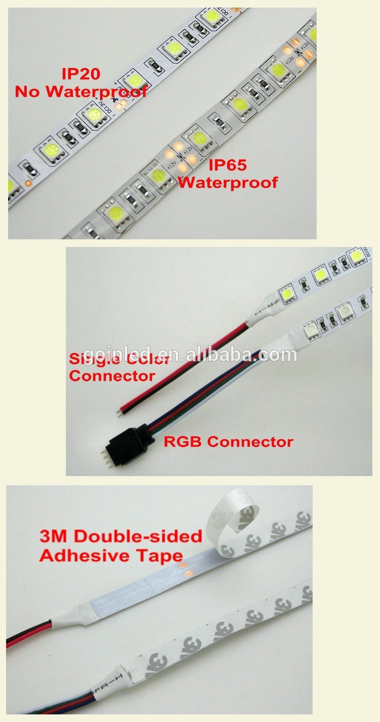 Flex LED strip SMD5050 rgbw CCT adjustable with Constant Current Regulator (CCR) 24V IP68 IP20 lights available