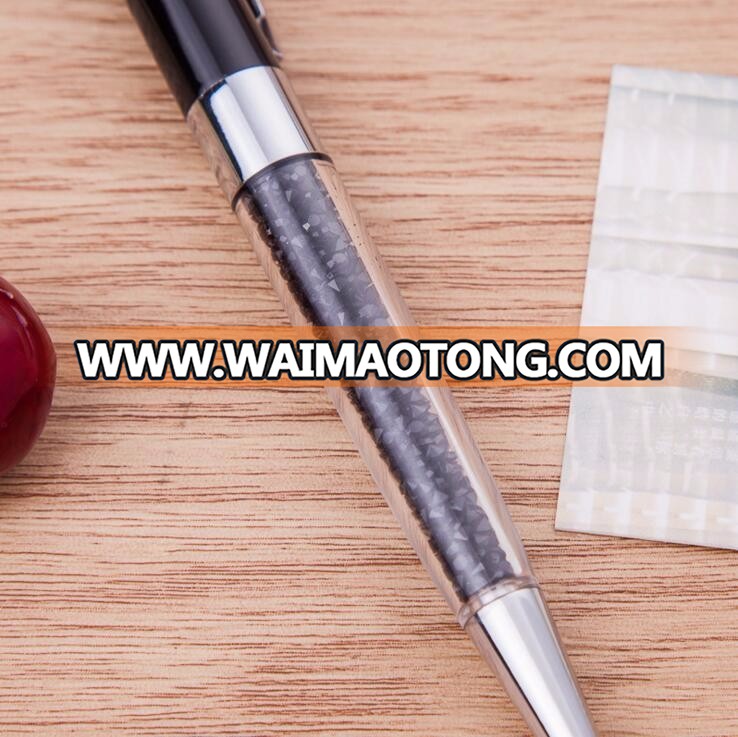 crystal promotional advertisement business signature of ballpen with touch screen head stylus ballpoint pen