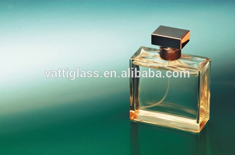 30ml 50ml square crystal glass perfume bottle with good quality