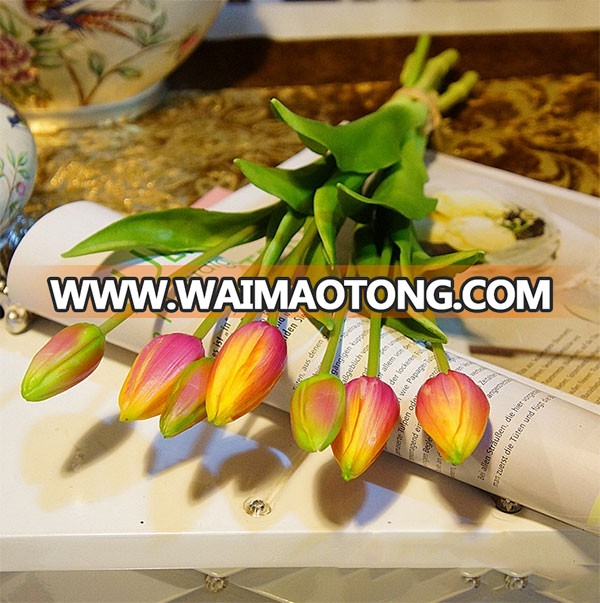 Hot sale real touch artificial tulip bouquet for home decoration