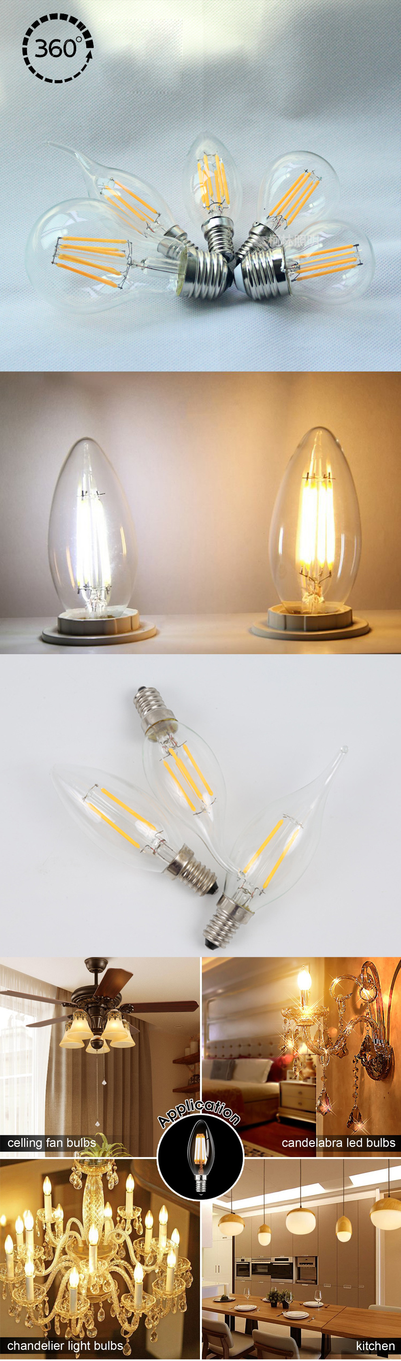 high bright effect  e27 led flicker flame light bulb