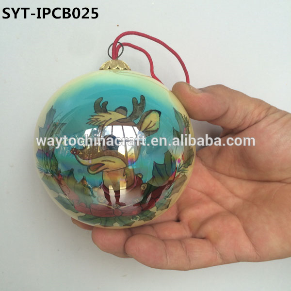 Hand-painted pattern hanging glass decor ornament ball