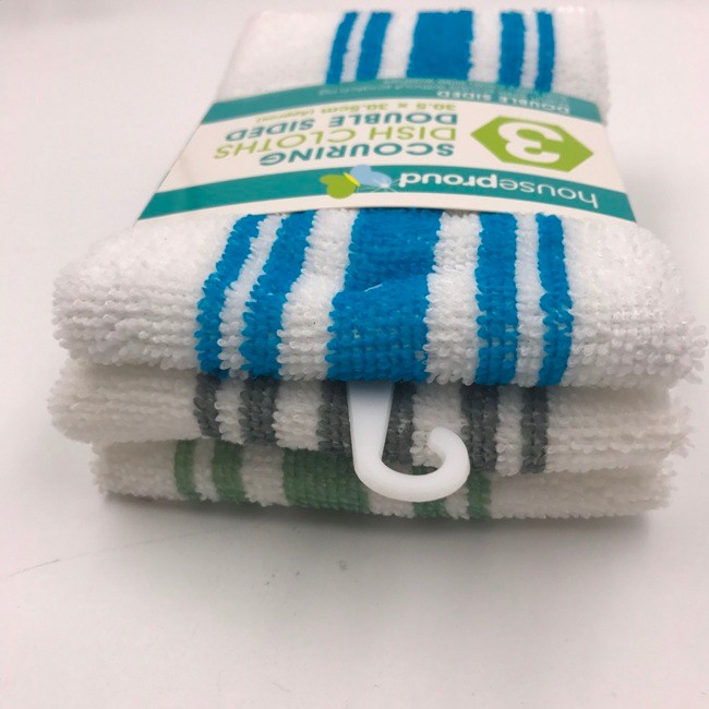 3pc packed soft high quality quick dry 100% polyester microfiber cleaning cloth washing towel kitchen dish cloth