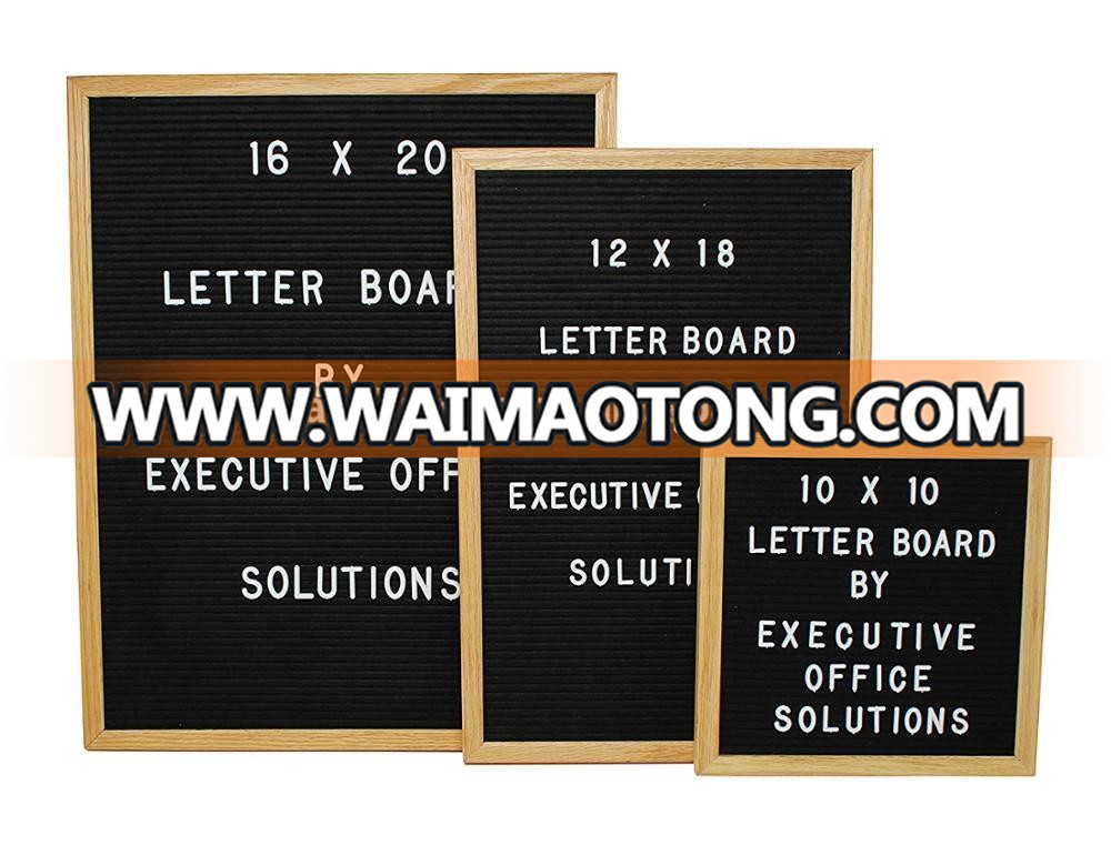 The Original Hexagon Premium Changeable Letter Board with Felt and Solid Oak Wood Frame with Free Canvas Bag