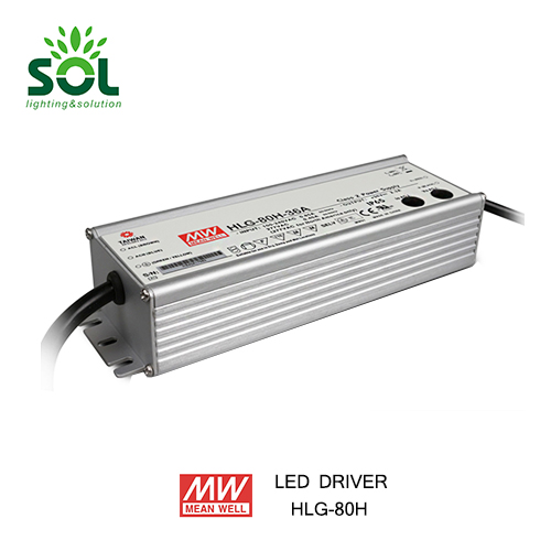 MW HLG-100H-36 Constant Current 100W 36V LED Power Supply Waterproof