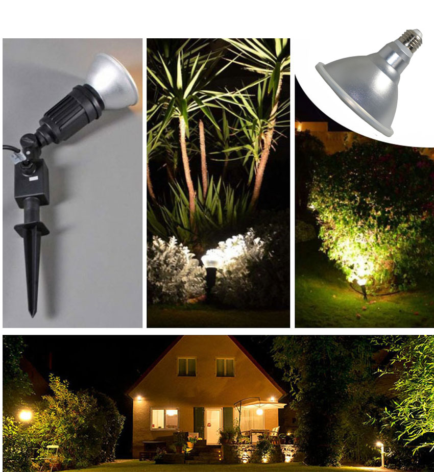 High quality garden spotlight red and green blue light for plant tree led garden light par38 led IP65