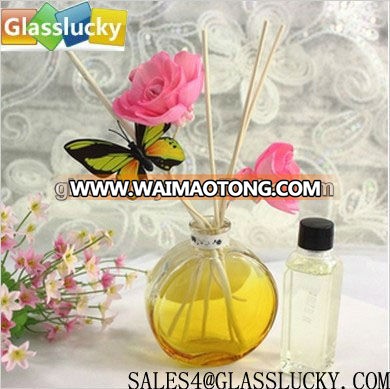 Wholesale 50ml 80ml 100ml 120ml 150ml refill colorful aroma reed diffuser glass