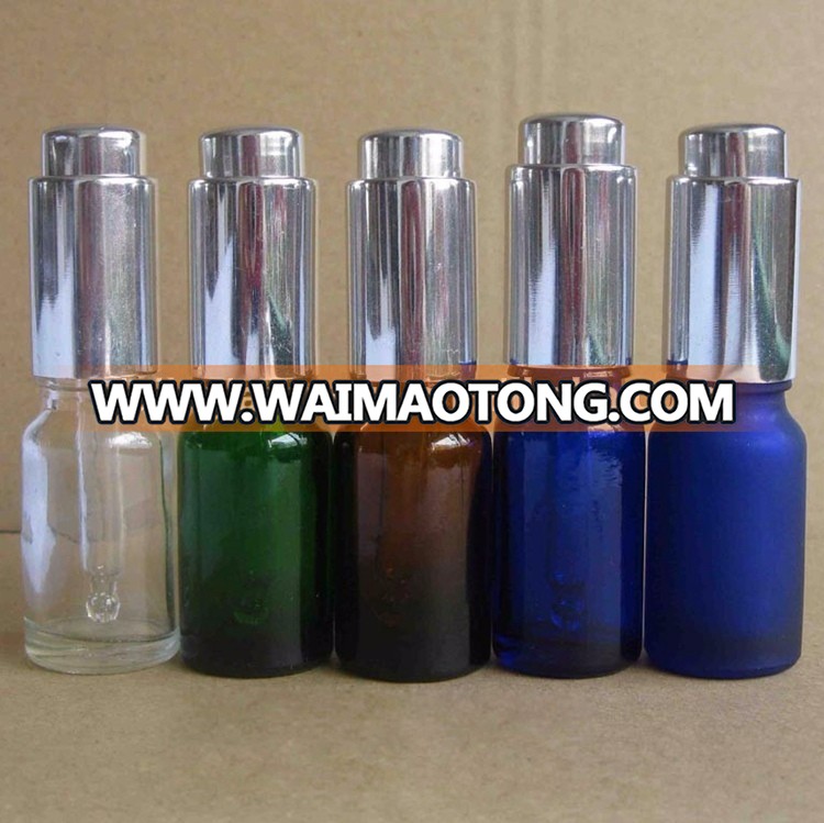 low moq oil bottles with push button dropper 50ml