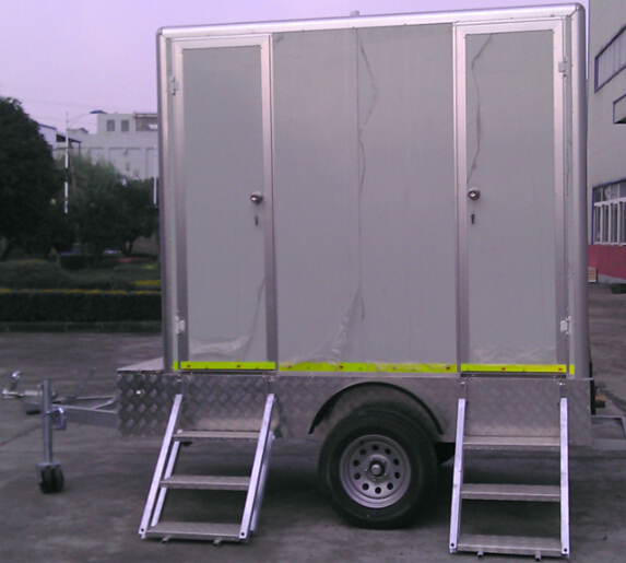 portable mobile trailer toilet