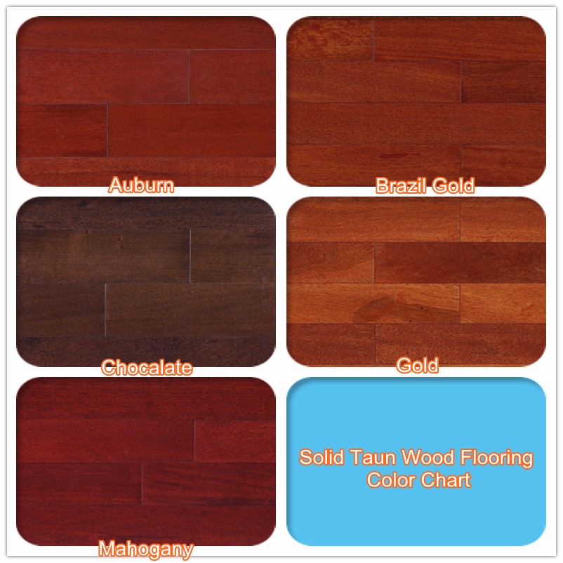 Best grade red color solid Taun wood flooring