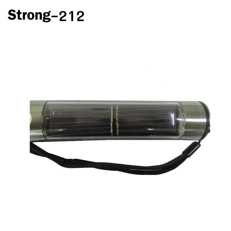 solar power Aluminum hand high brightness led solar flashlight