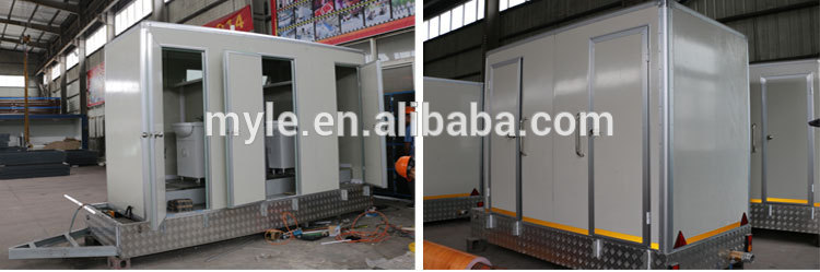 Portable toilet with trailer, Portable Toilet, Movable trailer Toilet rental