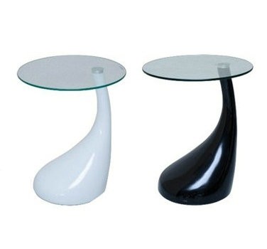 Fiberglass colorful modern round outdoor Teardrop Coffee Table