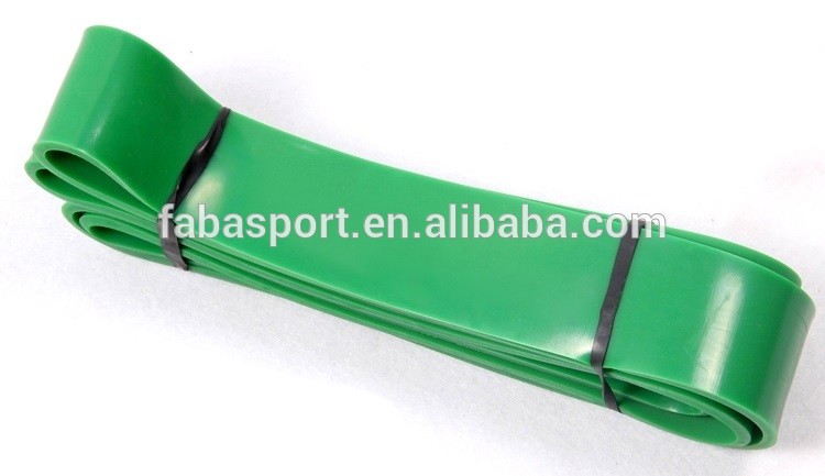 Green color high quality resistance power strength bands fitness equipment for wholesale