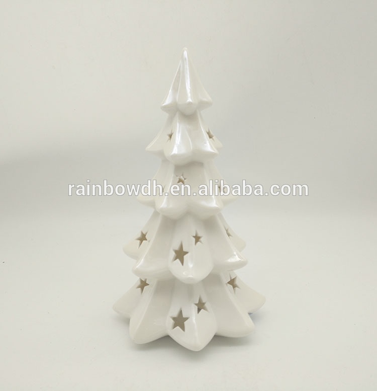 Table Top Ceramic Christmas Tree with Lights