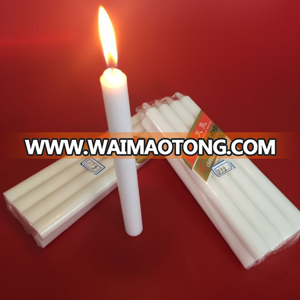 Long burning time white wax wedding candles