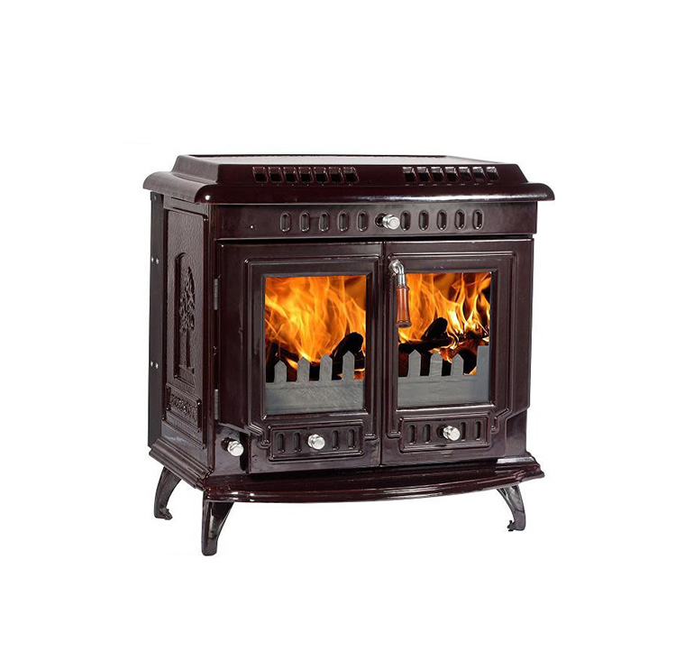 Free Stand Cast Iron Heat Radiant Wood Burning Fireplace