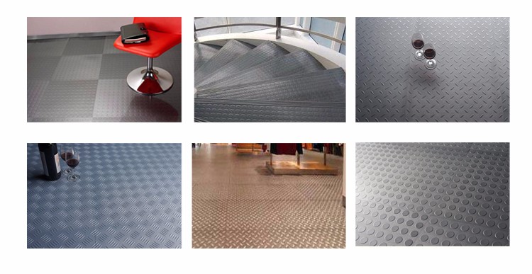 PVC Circle Stud Pattern anti-skid garage use pvc vinyl tiles garage floor tiles