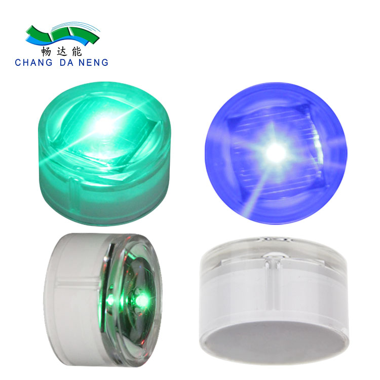 Solar LED small round plastic road stud