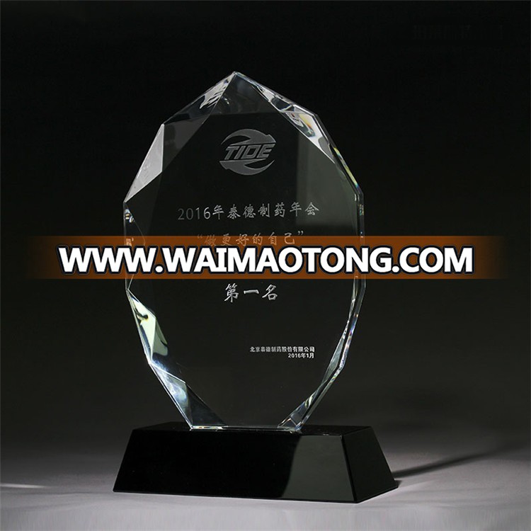 High Quality Customized Engraving Crystal Trophy Glass Trophy and Award