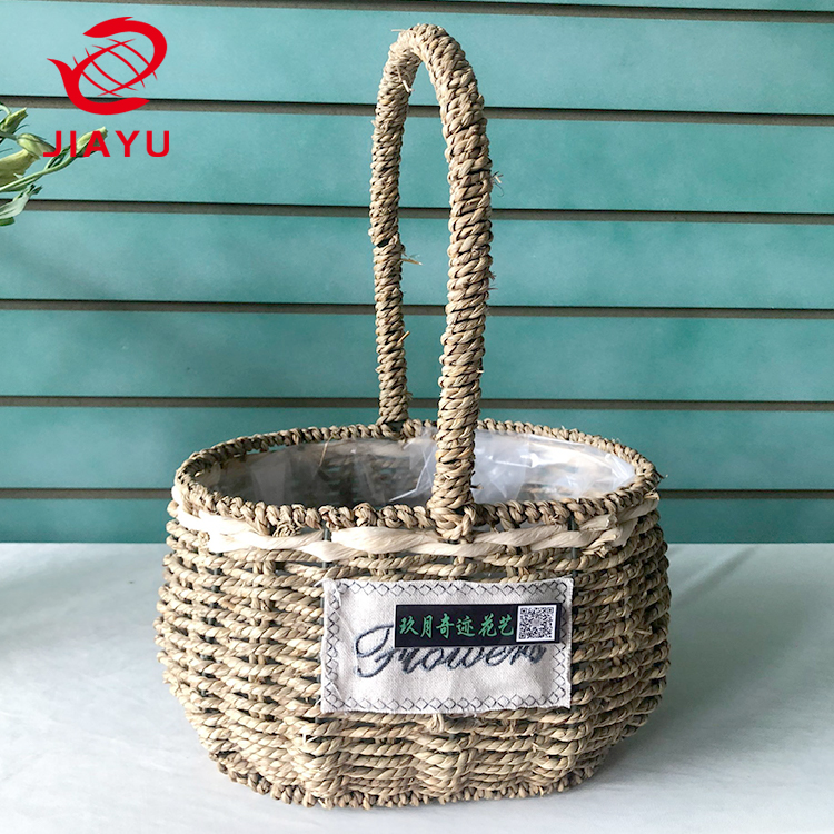 Willow Flower Basket Bamboo Small Cheap Gift Arranging Wicker Basket For Flower Flat Custom Size Hampers Rattan Oval Wicker